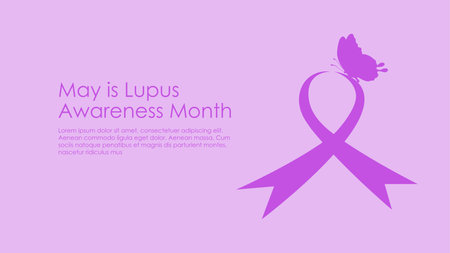 may is lupus awareness month banner template vector stockのイラスト素材