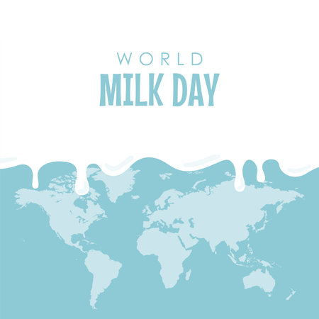world milk day banner template vector stockのイラスト素材