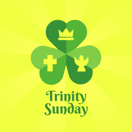 trinity sunday background template with symbol illustration vector stockのイラスト素材