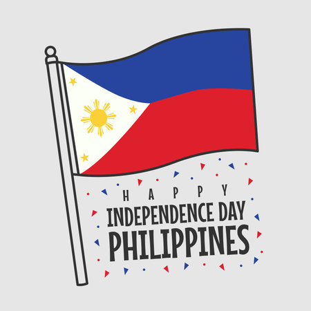 philippine independence day background template vector stockのイラスト素材