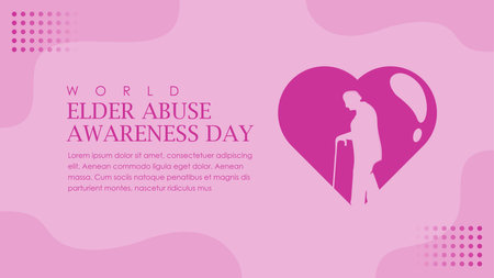 world elder abuse awareness day banner template vector stockの写真素材