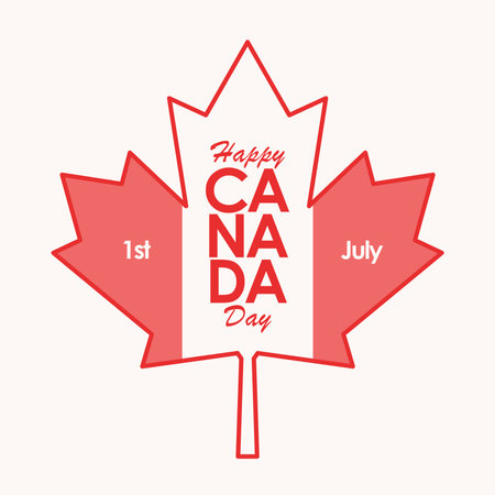 happy canada day banner template vector stockのイラスト素材