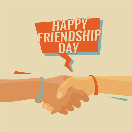 happy friendship day poster template design vector stockのイラスト素材