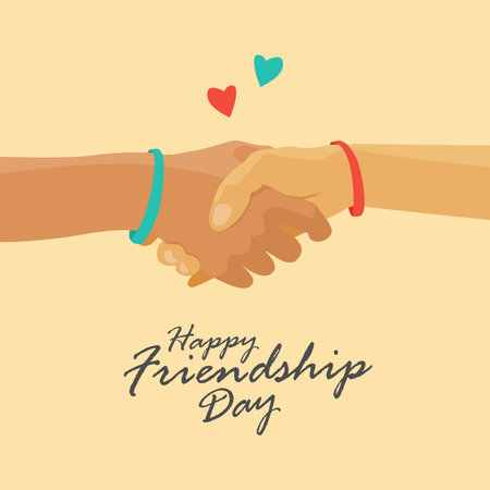 happy friendship day greeting card design vector stockのイラスト素材