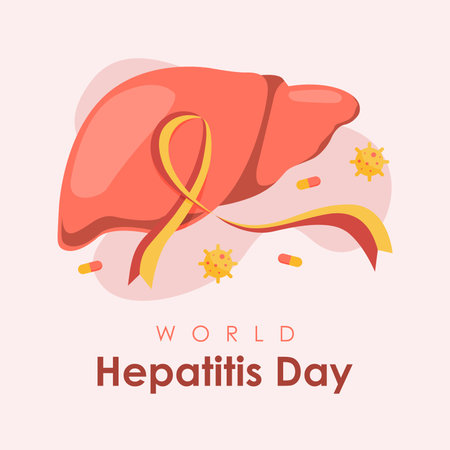 world hepatitis day poster template vector stockのイラスト素材