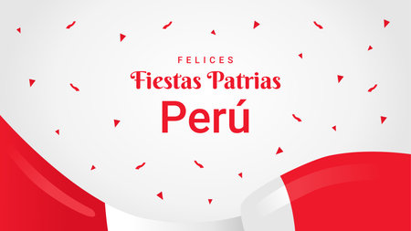 peru independence day background template vector stockのイラスト素材