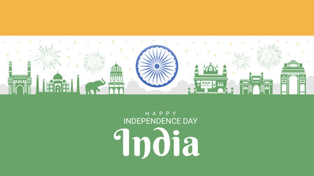 india independence day banner template vector stock