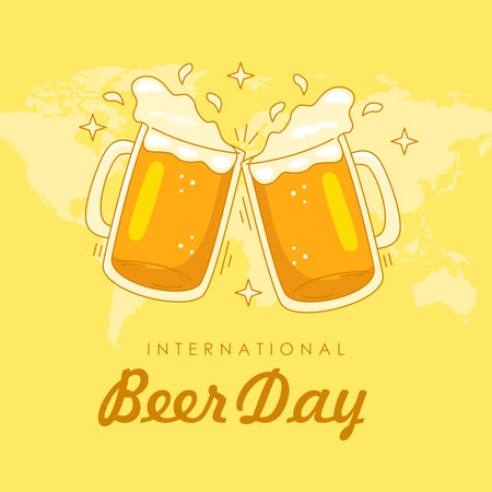 flat design international day post template vector stockのイラスト素材