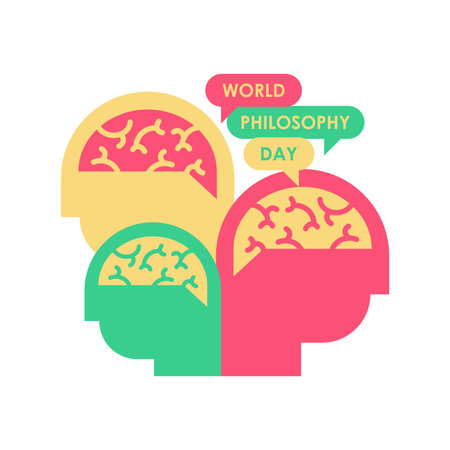 world philosophy day poster template vector flat designのイラスト素材