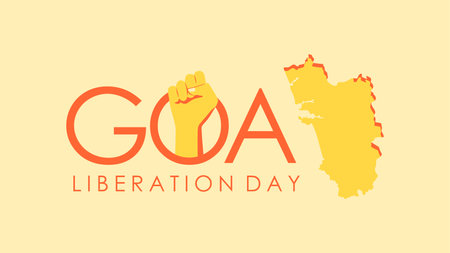 flat goa liberation day banner template vectorのイラスト素材