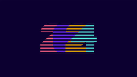 dark stripes 2024 background design vectorのイラスト素材