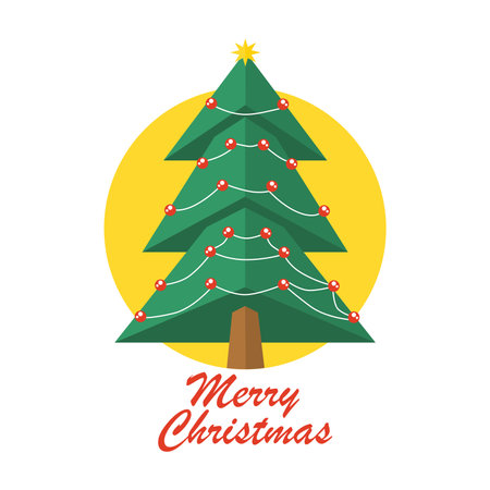merry christmas greeting card template vector stockのイラスト素材