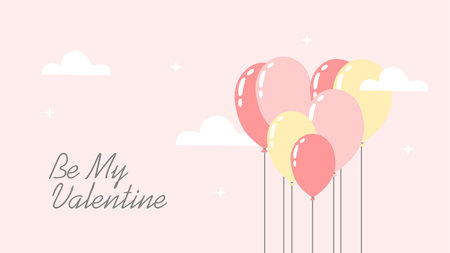 vector valentines day background template flat designのイラスト素材