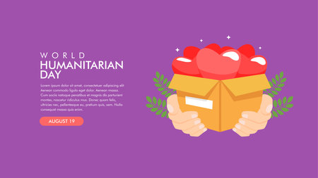 vector world humanitarian background template flat designのイラスト素材