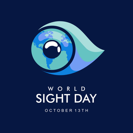 vector world sight day poster template flat designのイラスト素材
