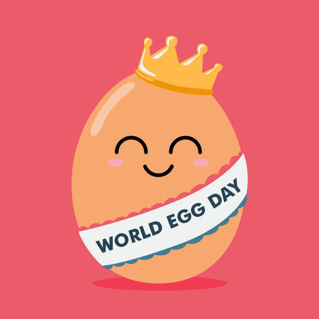 vector world egg day poster template flat designのイラスト素材