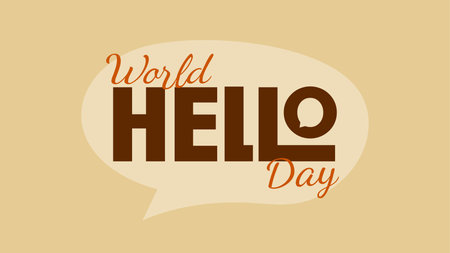 vector world hello day banner template flat designのイラスト素材
