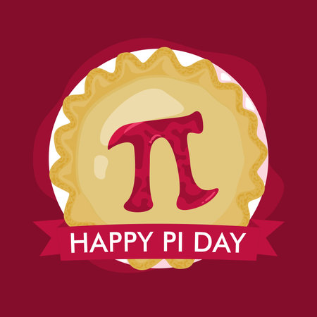 vector happy pi day banner template flat designのイラスト素材