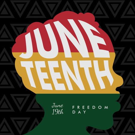 vector juneteenth poster template flat designのイラスト素材