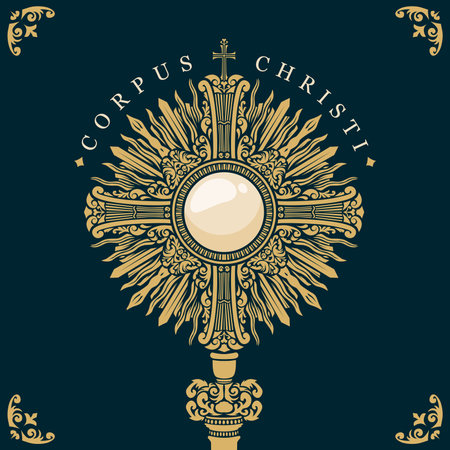 vector corpus christi post design template flat designのイラスト素材