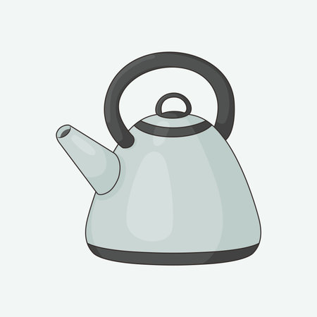 vector water kettle illustration template flat designのイラスト素材