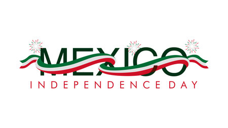 vector mexico independence day banner template flat designのイラスト素材