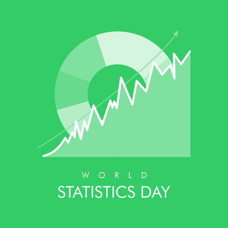 vector world statistics day poster template flat designのイラスト素材