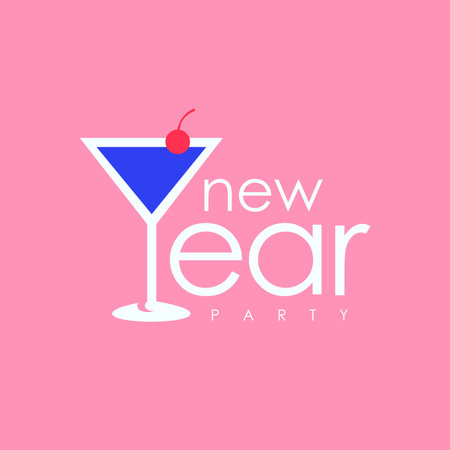 vector new year background template flat designのイラスト素材