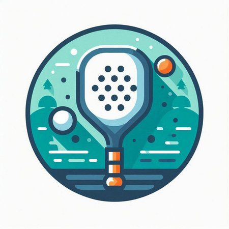 Tennis racket icon. Vector illustration of a tennis racket icon.のイラスト素材