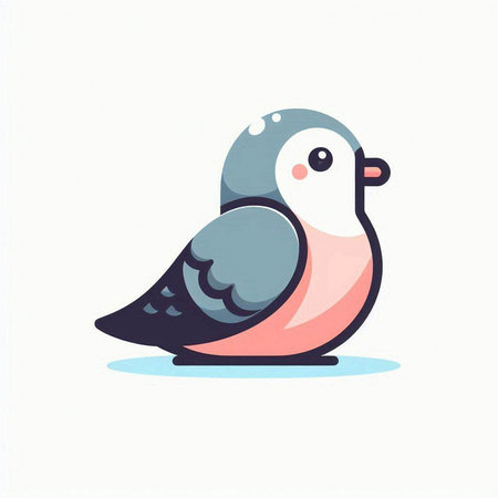 Cute cartoon penguin isolated on white background. Vector illustration.のイラスト素材