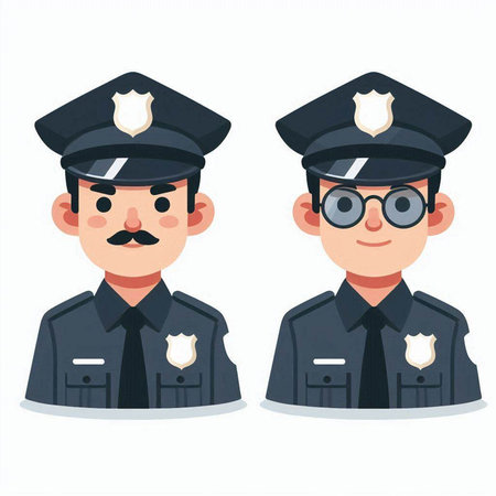 Policeman in uniform. Policeman in uniform. Vector illustrationのイラスト素材