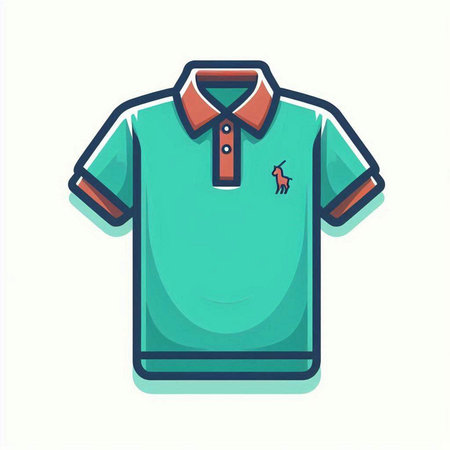 Polo t-shirt, polo shirt, vector illustration.のイラスト素材