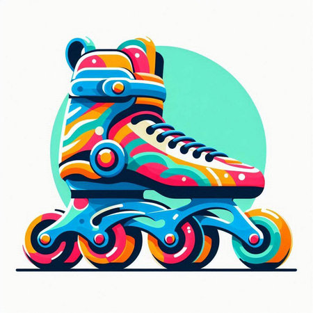 Roller skates isolated on a white background. Vector illustration.のイラスト素材