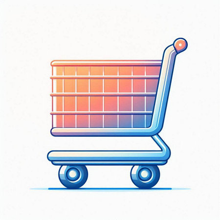 Shopping cart icon. Vector illustration isolated on a white background.のイラスト素材