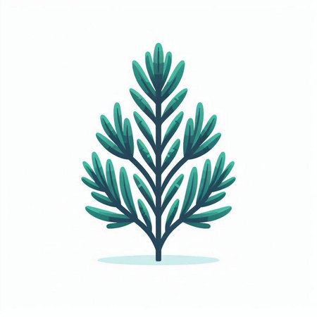 Pine tree. Isolated on white background. Vector illustration.のイラスト素材