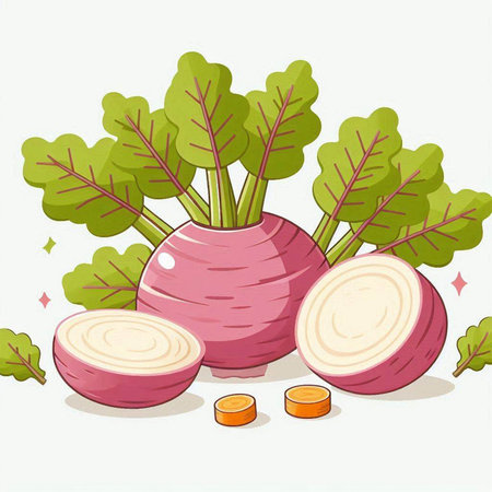 Beetroot illustration. Vegetable vector illustration on white background.のイラスト素材