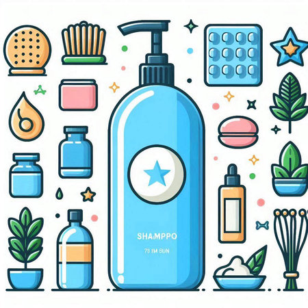 Hand sanitizer gel, lotion, liquid soap, cream, lotion. Vector illustration.のイラスト素材