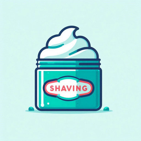 Skincare product in a jar. Vector illustration on blue background.のイラスト素材