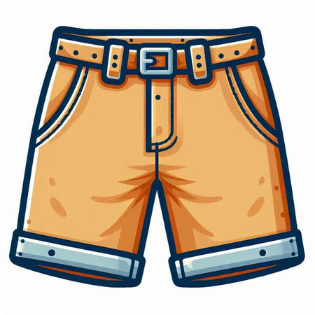 Men's Shorts isolated on a white background. Vector illustration.のイラスト素材