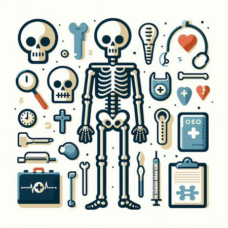 Set of medical icons in flat style. Vector illustration for your designのイラスト素材