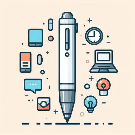 Modern thin line flat design vector illustration concept of online education, distance learning, e-learning.のイラスト素材