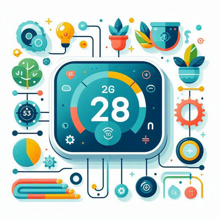 Infographic design template with flat icons. Can be used for workflow layout, diagram, banner, webdesign. Vector illustrationのイラスト素材