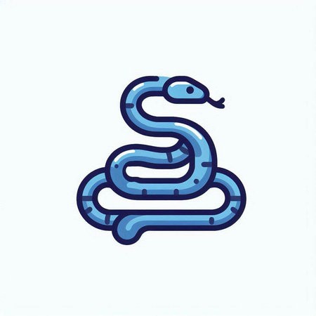 snake doodle icon, vector illustration, eps10のイラスト素材