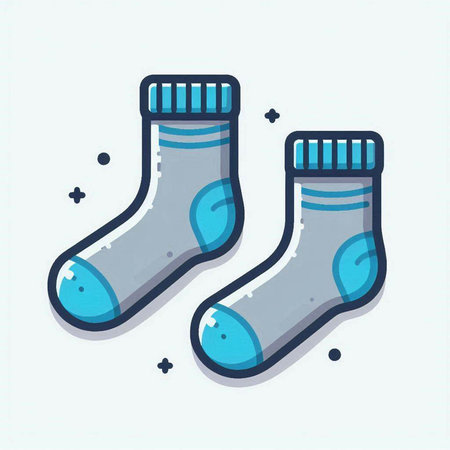 Socks icon in flat style. Vector illustration for your design.のイラスト素材