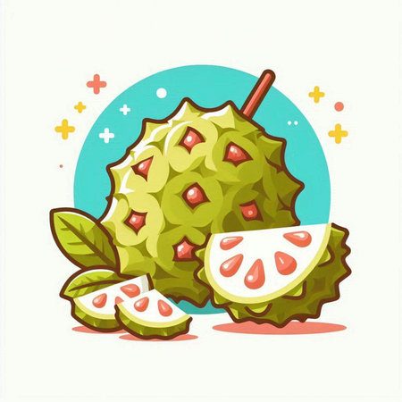 Illustration of Exotic Exotic Fruit - Durian - Vectorのイラスト素材
