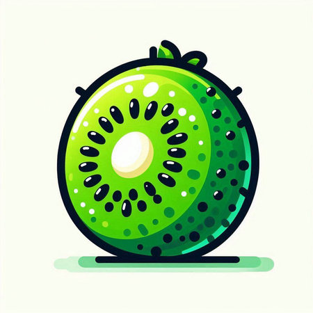 Kiwi fruit. Vector illustration of a kiwi.のイラスト素材