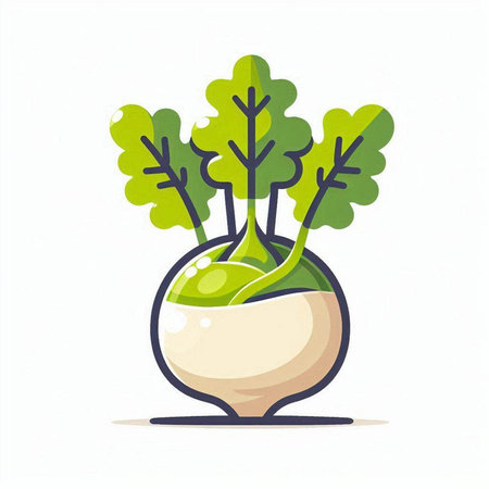 Cabbage in a pot on a white background. Vector illustration.のイラスト素材
