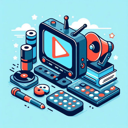 Videogame concept. Retro video game. Vector isometric illustrationのイラスト素材