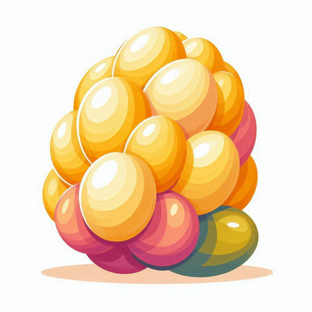 Vector illustration of colorful balloons. Isolated on a white background.のイラスト素材