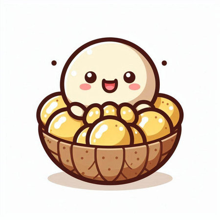 Cute cartoon ice cream. Vector illustration isolated on white background.のイラスト素材